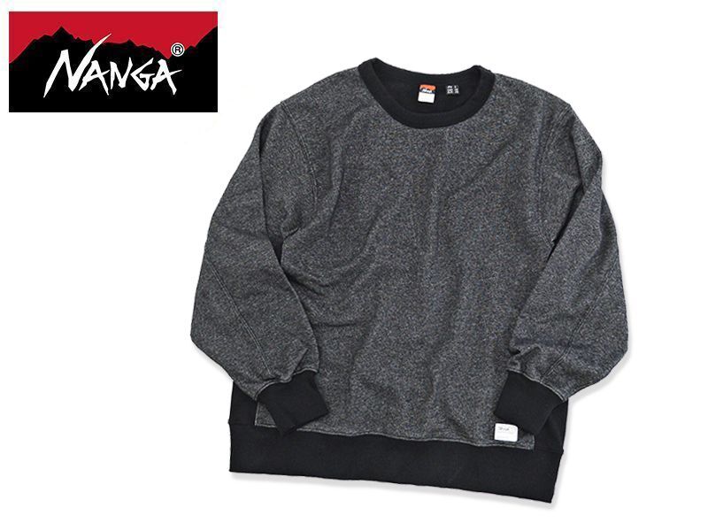 NANGA〈ECO HYBRID SWEATSHIRT/エコハイブリッド スウェットシャツ〉ブラック - Pump online shop